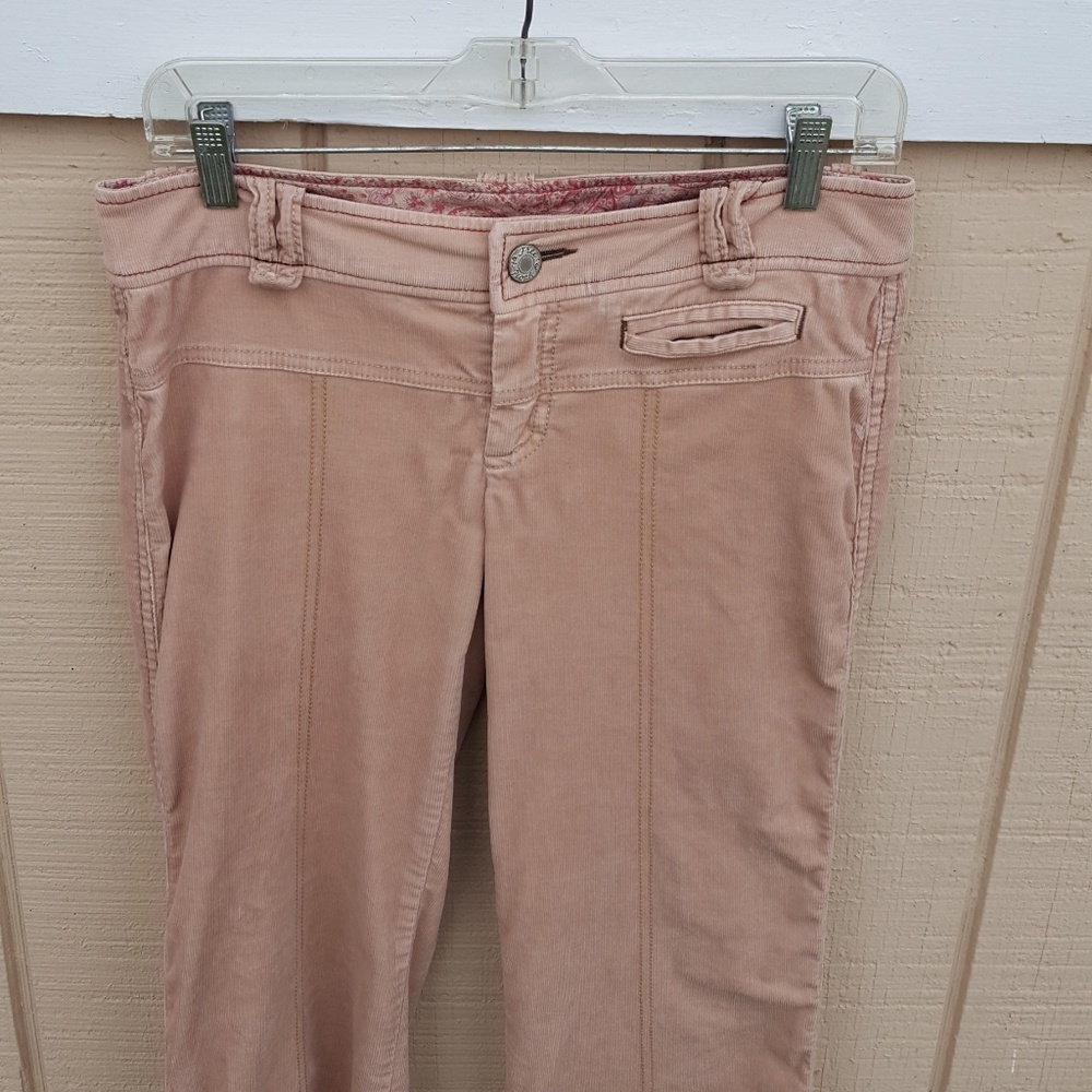 Free People 4 Khaki Corduroy Stretch Straight Pant